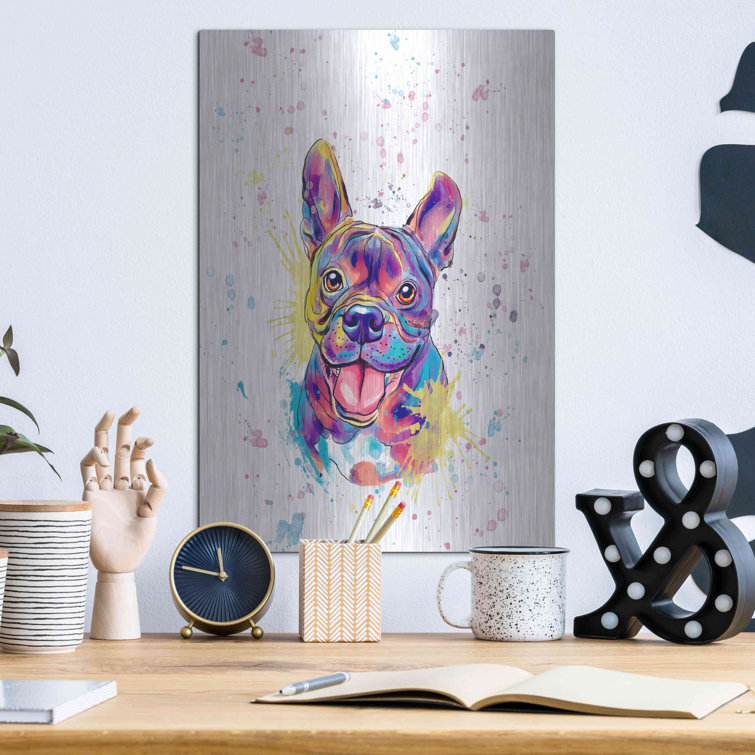 Red Barrel Studio Luxe Metal Art Colorful Watercolor French